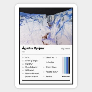 Ágætis Byrjun Tracklist Sticker